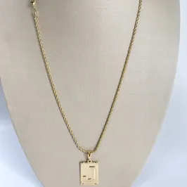 Colar Cordão Baiano com Pingente Letra J Folheado a Ouro 18k