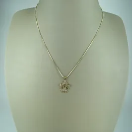 Colar Veneziana com Pingente Menina Cravejada em Zircônia Folheado  Ouro 18K