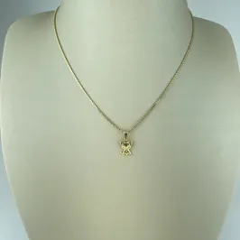 Colar Veneziana com Pingente de Gatinho Folheada a Ouro 18k