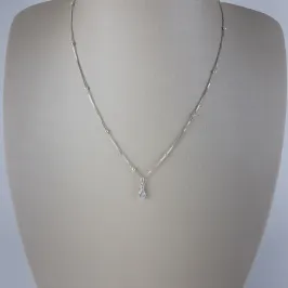 Colar Veneziana com Bolinhas e Ponto de Luz em Prata 925