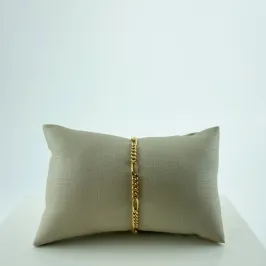 Pulseira de Elos Groumet Folheado a Ouro 18k