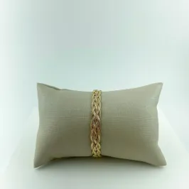 Pulseira Trançada Folheado a Ouro 18k