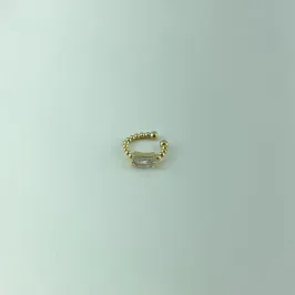 Piercing Fake de Bolinhas com Zircônia Folheado a Ouro 18k