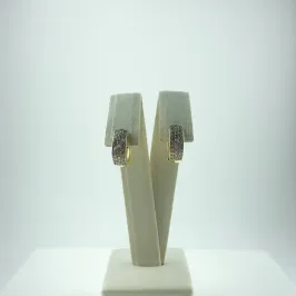 Brinco Argolinha Cravejado de Zircônia Folheado a Ouro 18k