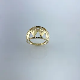 Anel Diamantado Folheado a Ouro 18k