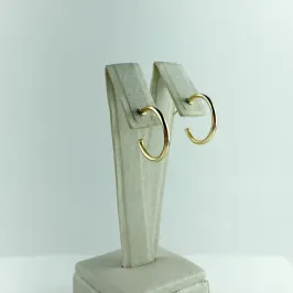 Brinco Argola Lisa Folheado a Ouro 18k