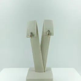 Brinco Argolinha com Zircônias em Prata 925