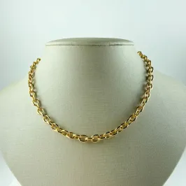 Choker Elo Português Folheado a Ouro 18k
