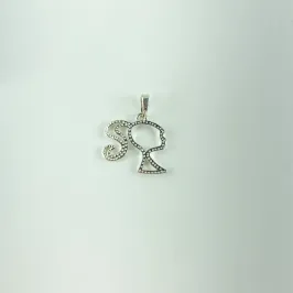 Pingente Barbie em Prata 925