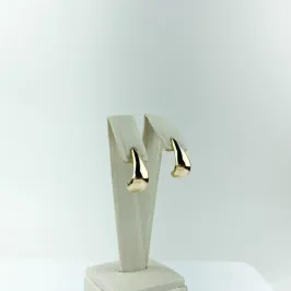 Brinco DEsign Gota Folheado a Ouro 18k