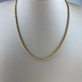 Colar Cordão Baiano Folheado a Ouro 18k