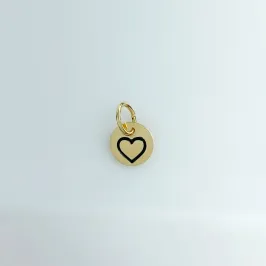 Pingente Coração Folheado a Ouro 18k
