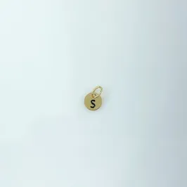 Pingente Letra S Folheado a Ouro 18k