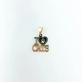 Pingente Pet Cats Folheado a Ouro 18k