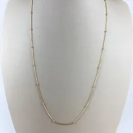 Colar Veneziana com Bolinhas Folheado a Ouro 18k