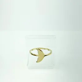 Anel Cauda de Sereia Folheado a Ouro 18k