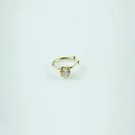 Piercing Fake com Zircônia Folheado a Ouro 18k