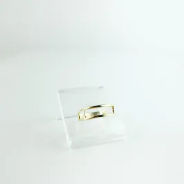 Anel Desenho Minimalista Folheado a OUro 18k