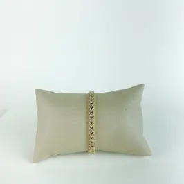 Bracelete Corações em Zircônias Folheado a Ouro 18k