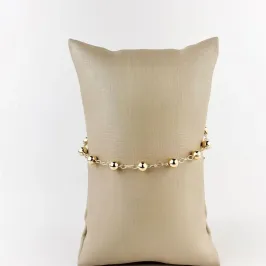 Pulseira de Bolinhas Folheada a Ouro 18k