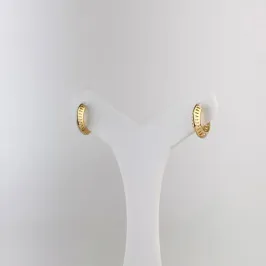 Brinco Argola Vazada Folheado a Ouro 18k