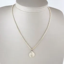 Colar São Bento Elo Português Folheado a Ouro 18k