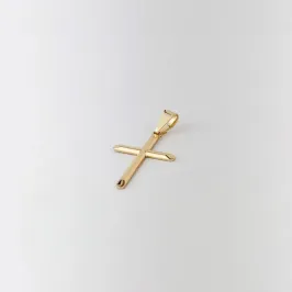 Pingente de Cruz Folheado a Ouro 18k