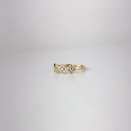 Anel Cartier Cravejado em Zircônias Folheado a Ouro 18k