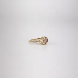 Anel Chuveirinho Cravejado em Zircônias Folheado a Ouro 18k