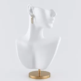 Brinco Argola Retangular em Zircônia Folheado a Ouro 18 K