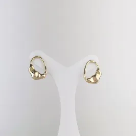 Brinco Orgânico Folheado a Ouro 18k