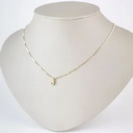 Colar Pingente Letra J em Zircônias Folheado a Ouro 18k