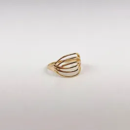 Anel Aros Circulares Folheado a Ouro 18k