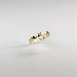 Anel Círculos Folheado a Ouro 18k