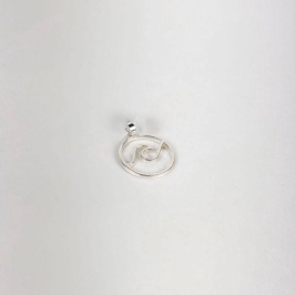 Pingente Onda do Mar Vazada em Prata 925