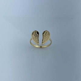 Anel Asa de Anjo Folheado a Ouro 18k