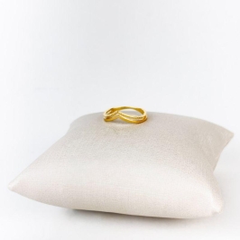 Anel Aros Triangulares Folheado a Ouro 18k