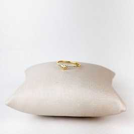 Anel Coração Trabalhado Delicado Folheado a Ouro 18k