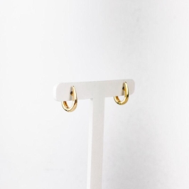 Brinco Argola Lisa Folheado a Ouro 18k