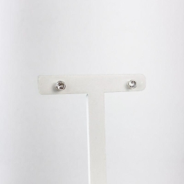 Brinco Ponto de Luz Redondo Folheado a Prata