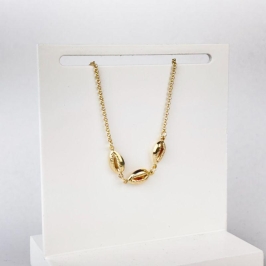 Tornozeleira Conchinhas Folheado a Ouro 18k