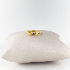 Anel Agradeço Folheado a Ouro 18K