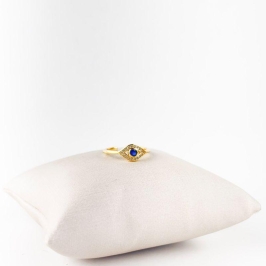 Anel Ajustável Olho Grego Folheado a Ouro 18K