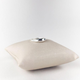 Anel Oval Folheado a Prata