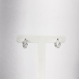 Brinco de Argolinhas Trançadas Folheado a Prata