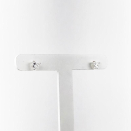 Brinco Ponto de Luz de Coração Folheado a Prata