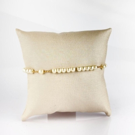 Pulseira de Pérolas Folheada a Ouro 18k