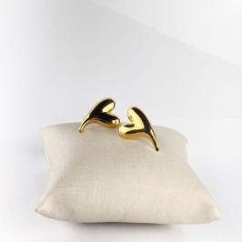 Brinco Coração em Aço Inox 316L na Cor Dourada