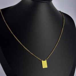 Escapulário Jesus em Aço Inox 316L na cor Dourada