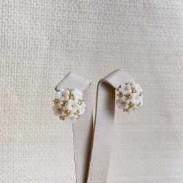 Brinco Buquê de Flores em Zircônias Folheado a Ouro 18k